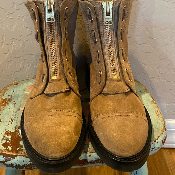 AllSaints Ariel Top Zip Suede Boot in size 36 - Picture 7 of 15